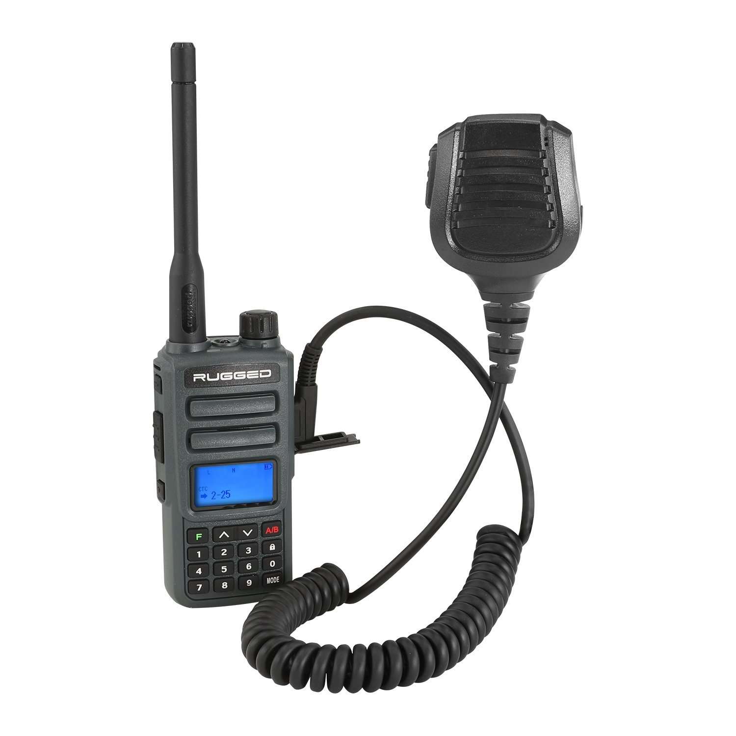 BUNDLE - Rugged GMR2 GMRS and FRS Band Radio with Hand Mic - BOGO with FREE XL Battery