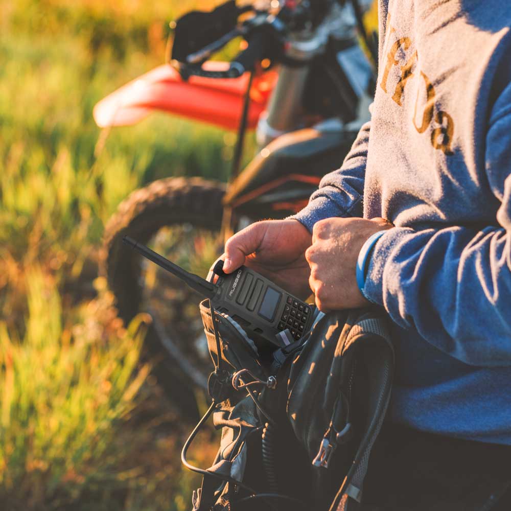 Moto Max Kit With GMR2 Radio - Helmet Kit, Harness, and Handlebar Push-To-Talk