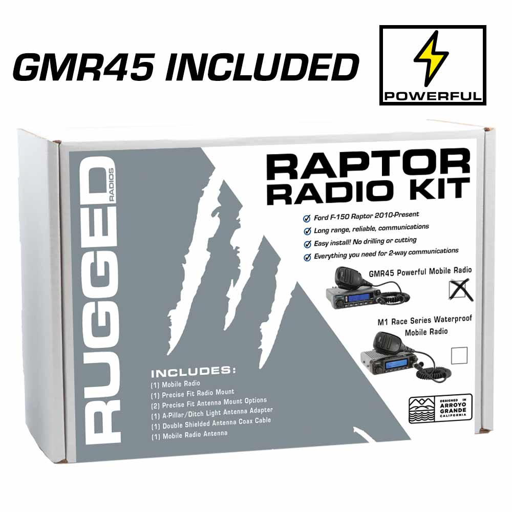 Raptor Radio Kit - with GMR45 POWER HOUSE GMRS Mobile Radio for 2010-Present Ford Raptor
