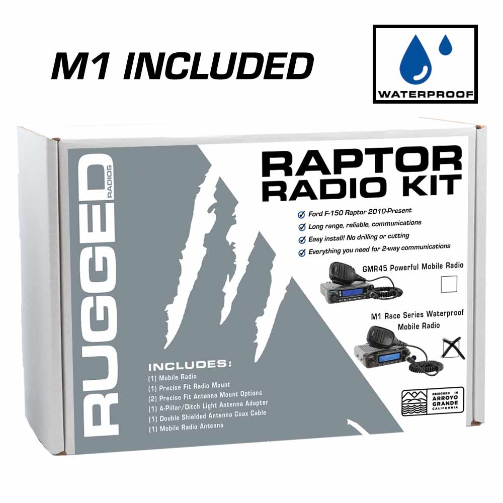 Raptor Radio Kit - with M1 RACE SERIES Mobile Radio for 2010 - Present Ford Raptor