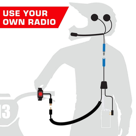 Moto Max Kit Without Radio - Includes Helmet Kit, Harness, and Handlebar Push-To-Talk