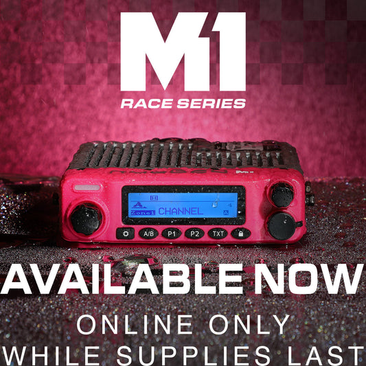 Radio Kit • Pink Rugged M1 RACE SERIES Waterproof Mobile Radio with Antenna • Digital and Analog