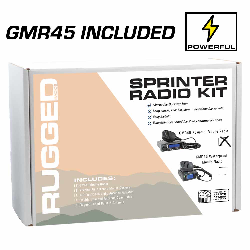 Sprinter Van Radio Kit - with GMR45 POWER HOUSE Mobile Radio for 2007-Present Mercedes-Benz Sprinter