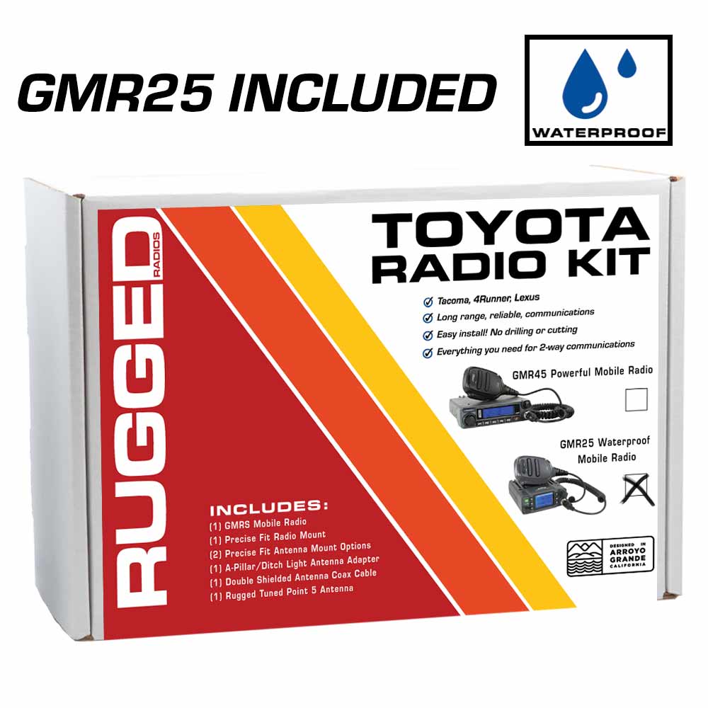 TK3 Toyota Radio Kit - with GMR25 Waterproof Mobile Radio for Tacoma - 4Runner - Lexus