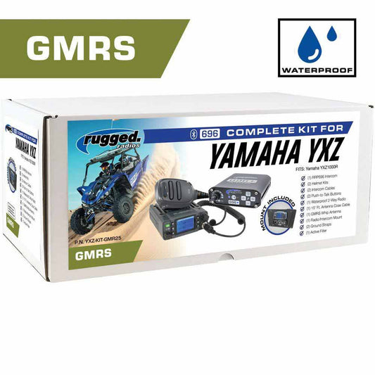 Waterproof GMRS Radio - Yamaha YXZ Complete UTV Communication Intercom Kit